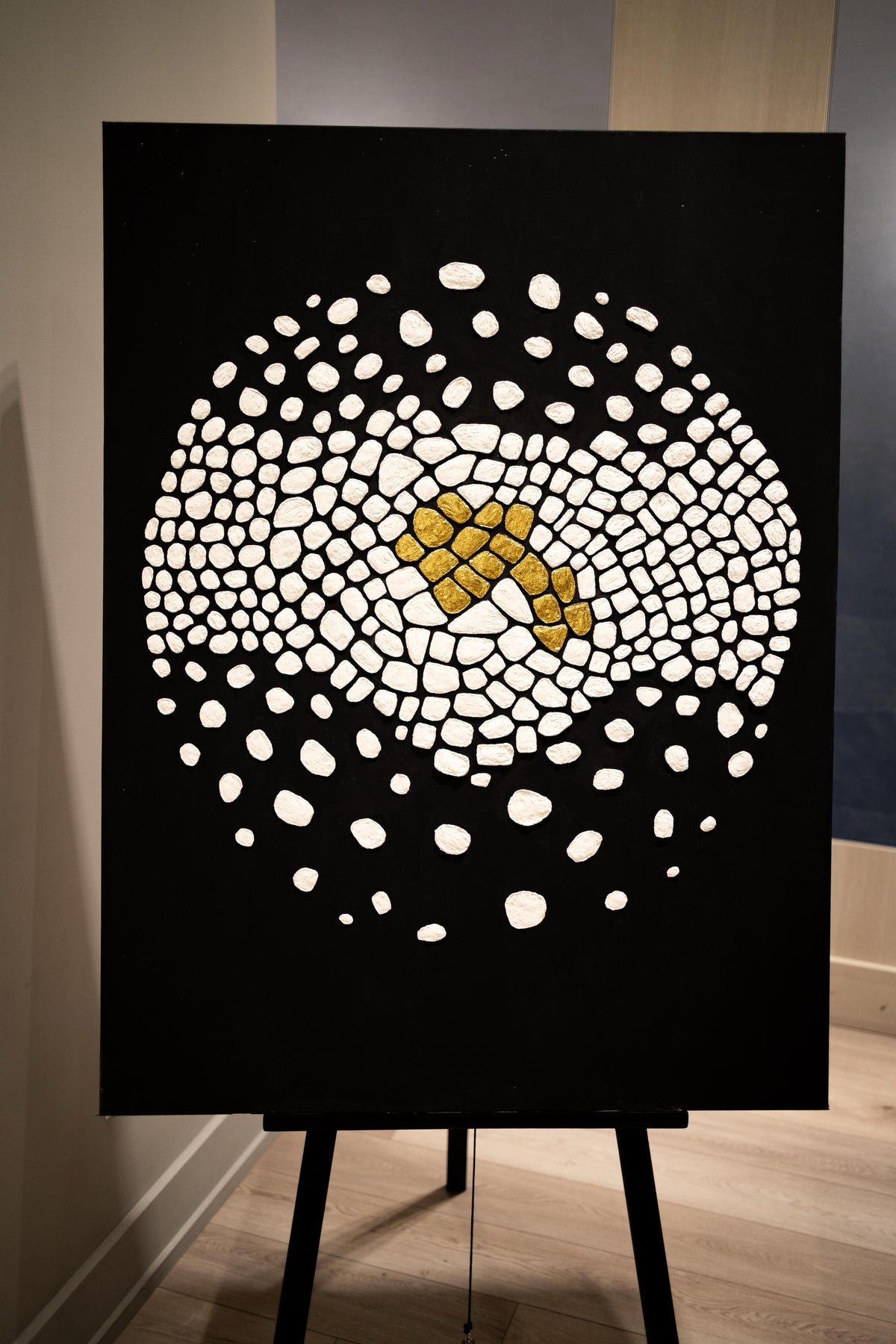 Golden Center - Mosaic artwork with gold accent